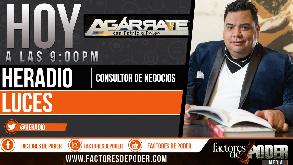 PattyPoleo's tweet photo. #Agárrate | Hoy 👉 El Consultor de Negocios @Heradio, nos hablará sobre su historia de éxito y sobre cómo emprender en los EE.UU. Además nos presentará su libro "Negocios desde el ser, del propósito a la trascendencia". https://t.co/mbIst5o4KL