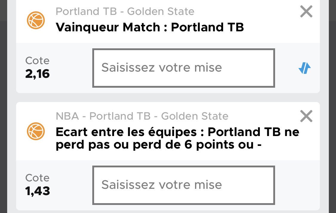 PPronos_'s tweet image. [À TENTER🙏]
Portland Win 
Portland ne perd pas ou perd de 6pts ou -
Good luck 🙏

RT / ❤️ pour le soutient 

#TeamParieur #ParionsSport