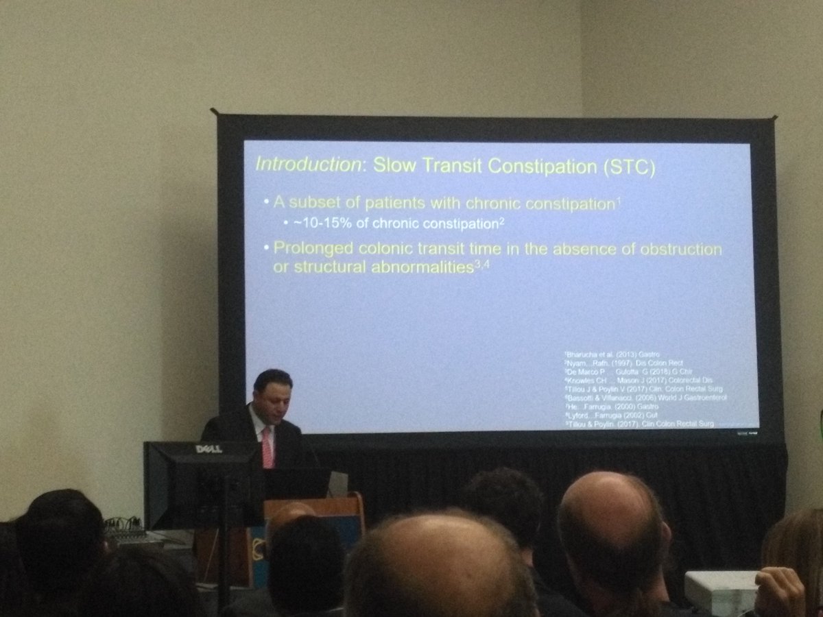 ENSP_mayo's tweet photo. Art Beyder presents Amelia Mazzone's work on #slowtransitconstipation and miRNAs at #DDW2019 with a shout out to @GFarrugiaMD 's leadership. @ANMSociety https://t.co/4IQhzjQ5XN