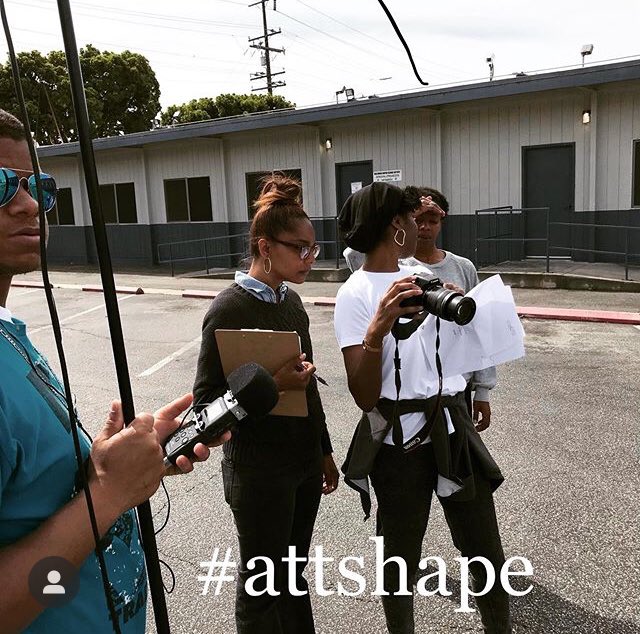 SchoolDismissed's tweet photo. I’m learning screenwriting, and I see how difficult it is. @itskahalia was the script supervisor for my short film called Strike that I submitted to last weekend’s AT&T Create-a-thon competition. Kahalia was great!💯 Continuity IS her jam! #ATTCreators @attshape #filmmaking https://t.co/J8nrGq3eAN