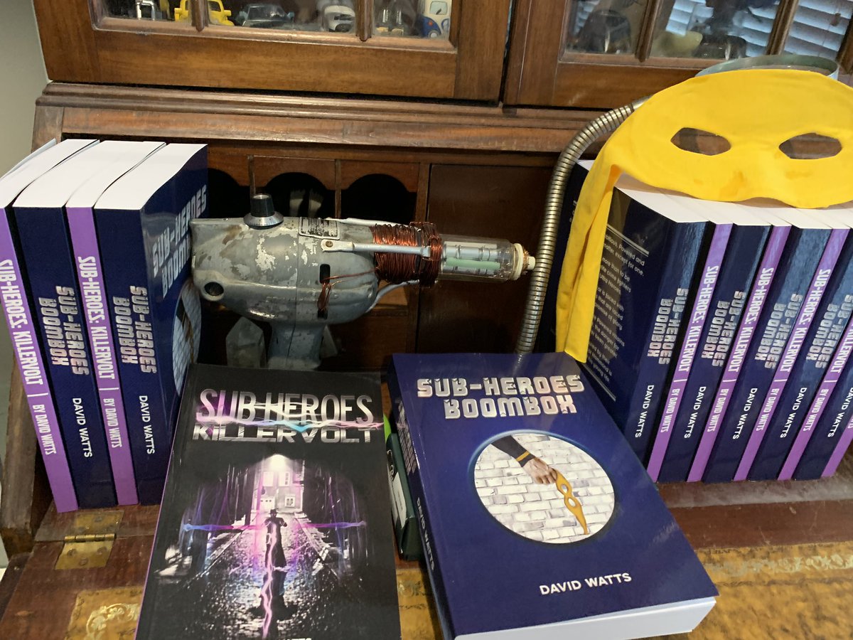 DaveWattz's tweet photo. #WritingCommunity

The ‘#Boombox’ character first
appears very briefly in chapter 29 of Sub-Heroes: #Killervolt.

However he was in short stories I wrote back in 2008.

Readers will discover more about this young Hero only now, but he has been a part my writing for over 10 years! https://t.co/t2rMTmGAGS