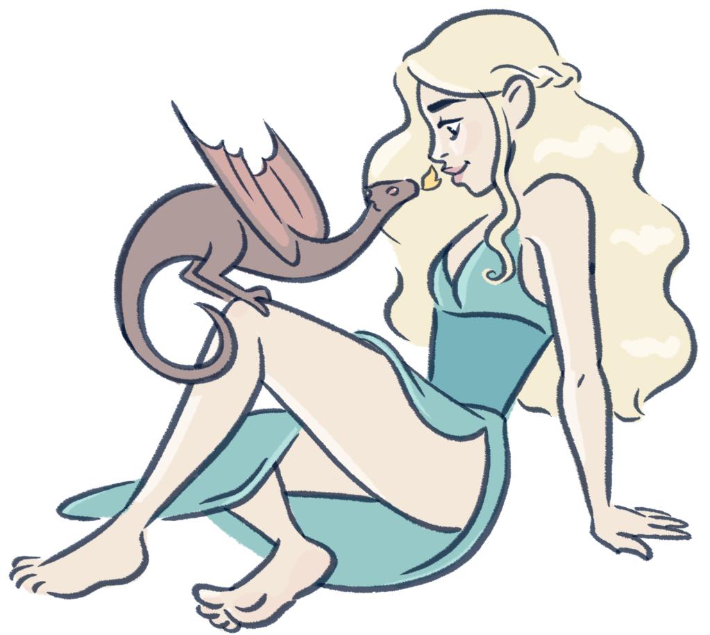 DakotaBardy's tweet photo. A quick Daenerys sketch from earlier days...

#GameOfThrones #Daenerys #DaenerysTargaryen #got #Drogon https://t.co/J8XT1CnBen