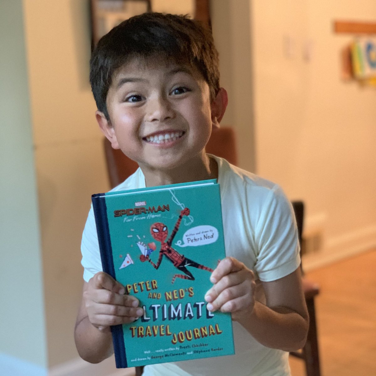 bottomshelfbks's tweet photo. Pure happiness in the mail: PETER &amp; NED’S ULTIMATE TRAVEL JOURNAL by Preeti Chhibber and drawn by George McClements &amp; Stéphane Kardos 🥰

CONGRAAATS!!! @runwithskizzers @GeorgeMcClement @stefkardos @DisneyBooks @Marvel #infinitourage https://t.co/26Aymzz9qg