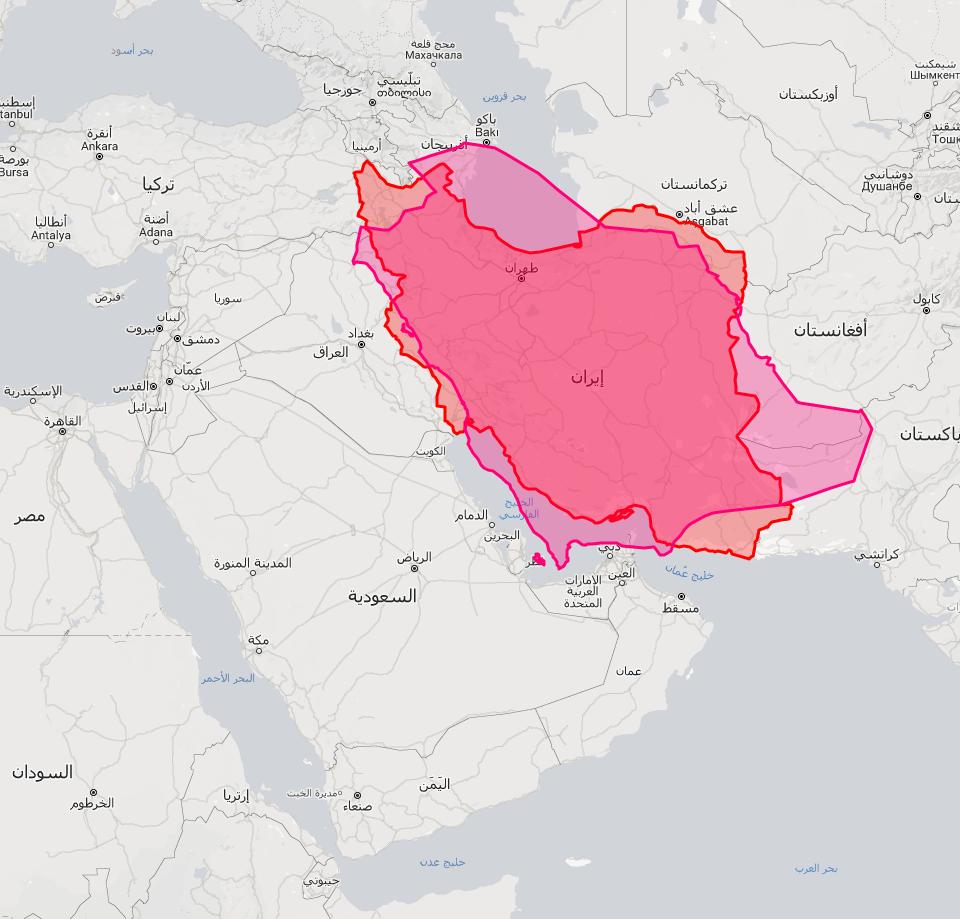 트위터의 أ د عبدالله المسند 님 7 مقارنة مساحة السعودية مع بعض الدول إيران الهند المملكة المتحدة الصين