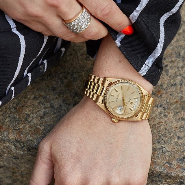 analogshift's tweet photo. The Rolex Day-Date "President' is arguably the most important dress watch in history. Agree?⠀
⠀
⠀
⠀
⠀
⠀
⠀
#rolex #vintagerolex #rolexpassion #vintagerolexasylum #daydate #goldwatch #stella #graydial #patina #special #rare #watchpassion #watchfam #watchmania #beautiful #w… https://t.co/9YbRWRm28Z