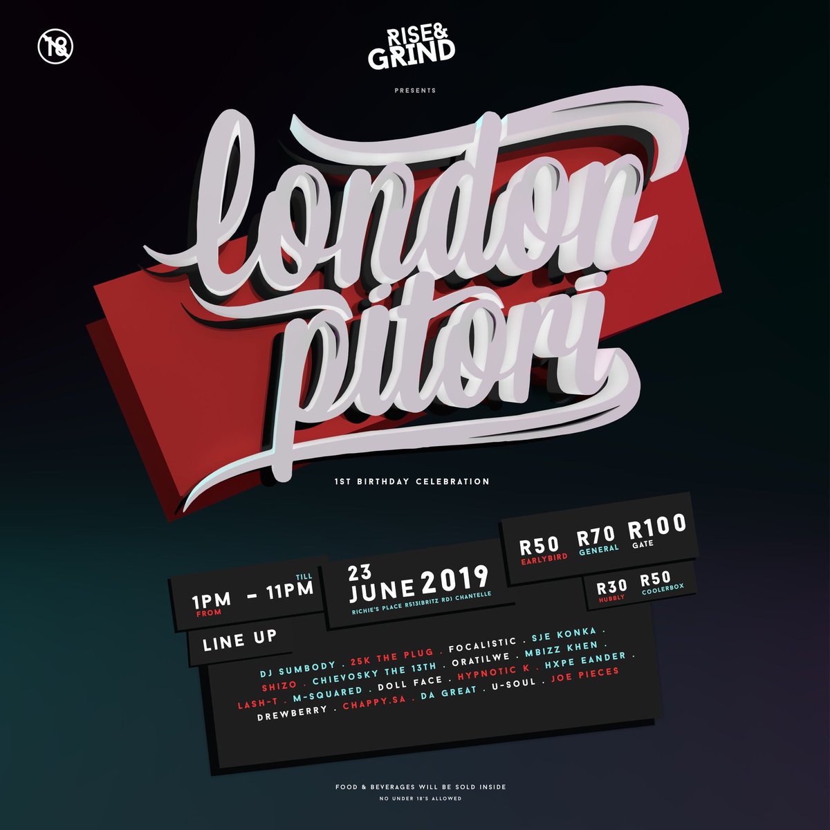 Joe_Pieces's tweet photo. London Pitori Turns 1 🎉🤞🏼

Catch me out there 💯🔥

Big shout out to @Rise_Grind_SA https://t.co/f6wUZywXhM