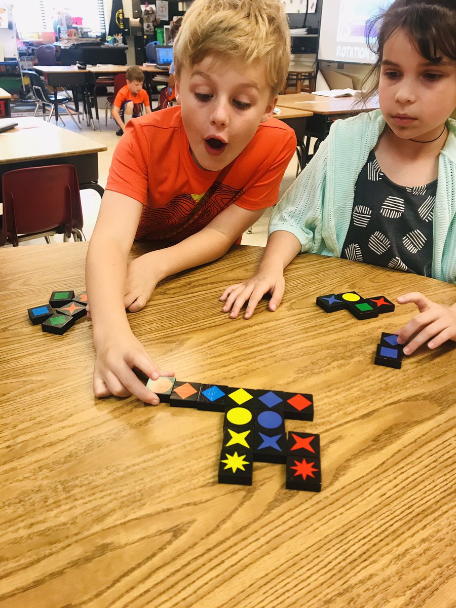 chalkandgrace's tweet photo. Nothing like playing a little #Qwirkle during our #GuidedMathStations🤓 Reviewing attributes and patterns has never been more exciting. Our face says it all! 😝 #HaskinsCadets🚀 #learningisfun #oneCCPS @ccps_gifted @JBW1stgrade @JBWatkinsES https://t.co/Zv7oRL2GbU