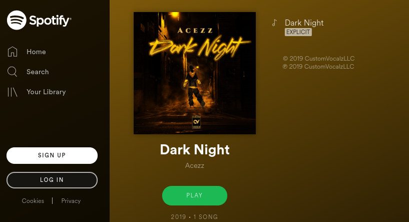 CustomVocalzLLC's tweet photo. We were told you haven't listened to "Dark Night" By @AcezzOfficial , and why not...? this track is 🔥🔥🔥 #Acezz (Tour Dates) #ComingSoon 🤫🤐 https://t.co/6P5Kw5AQAX