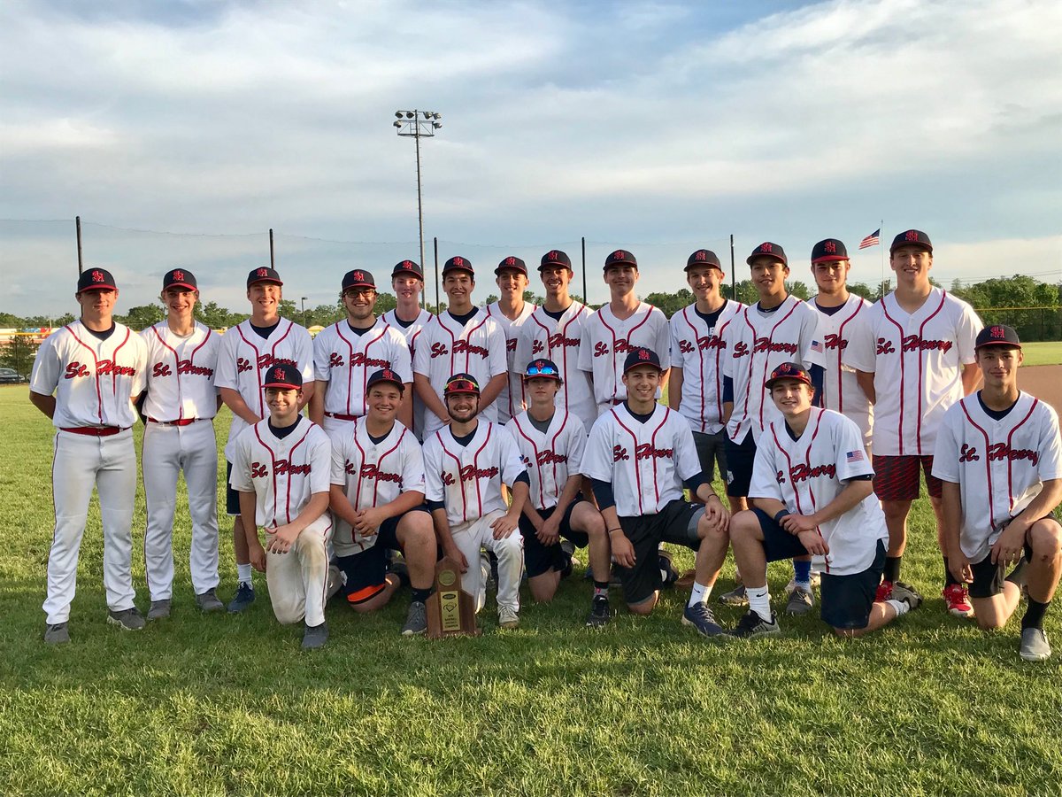 Congratulations to St Henry Baseball, winning their second consecutive 34th District Baseball Championship this evening defeating Dixie Heights 3-0. Good luck this weekend at Regionals! Go Cru! ⁦<a href="/StHenryCRU/">Crusaders</a>⁩ ⁦@CruSpirit⁩ ⁦<a href="/JWeberSports/">James Weber</a>⁩ ⁦⁦<a href="/NKYHSSports/">NKY High School Sports</a>⁩