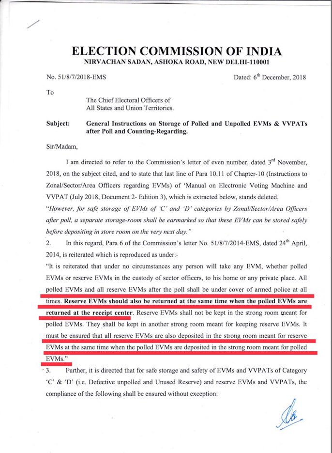 Joydas's tweet image. Here is guideline for storage and transportation of EVM - Including Reserved ones