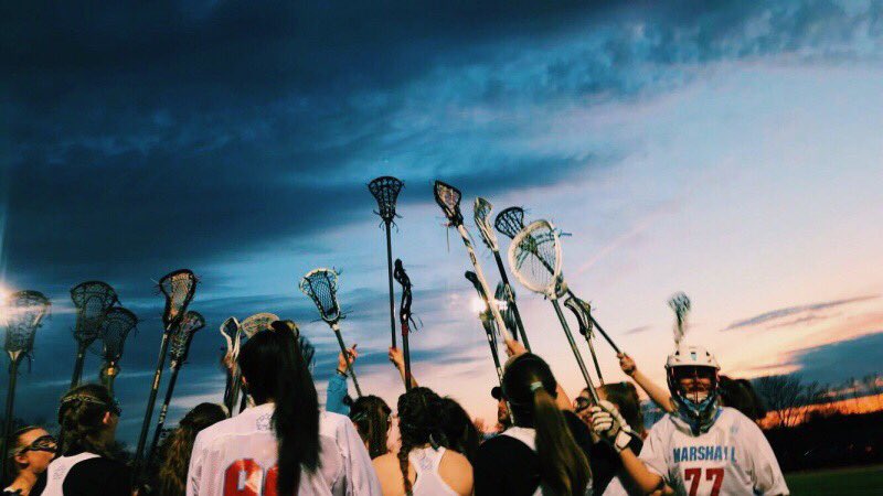 LaxGCM's tweet photo. Tough loss against Yorktown, but every single person was fighting until the end. So proud of this team. Marshall pride forever❤️💙❤️💙 https://t.co/6uamdCjAD8