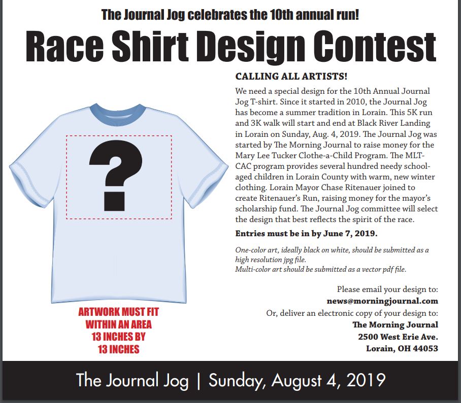 Know a local artist? Here'a a chance to create a design for a unique canvas -- the <a href="/MorningJournal/">The Morning Journal</a> Journal Jog T-shirt.