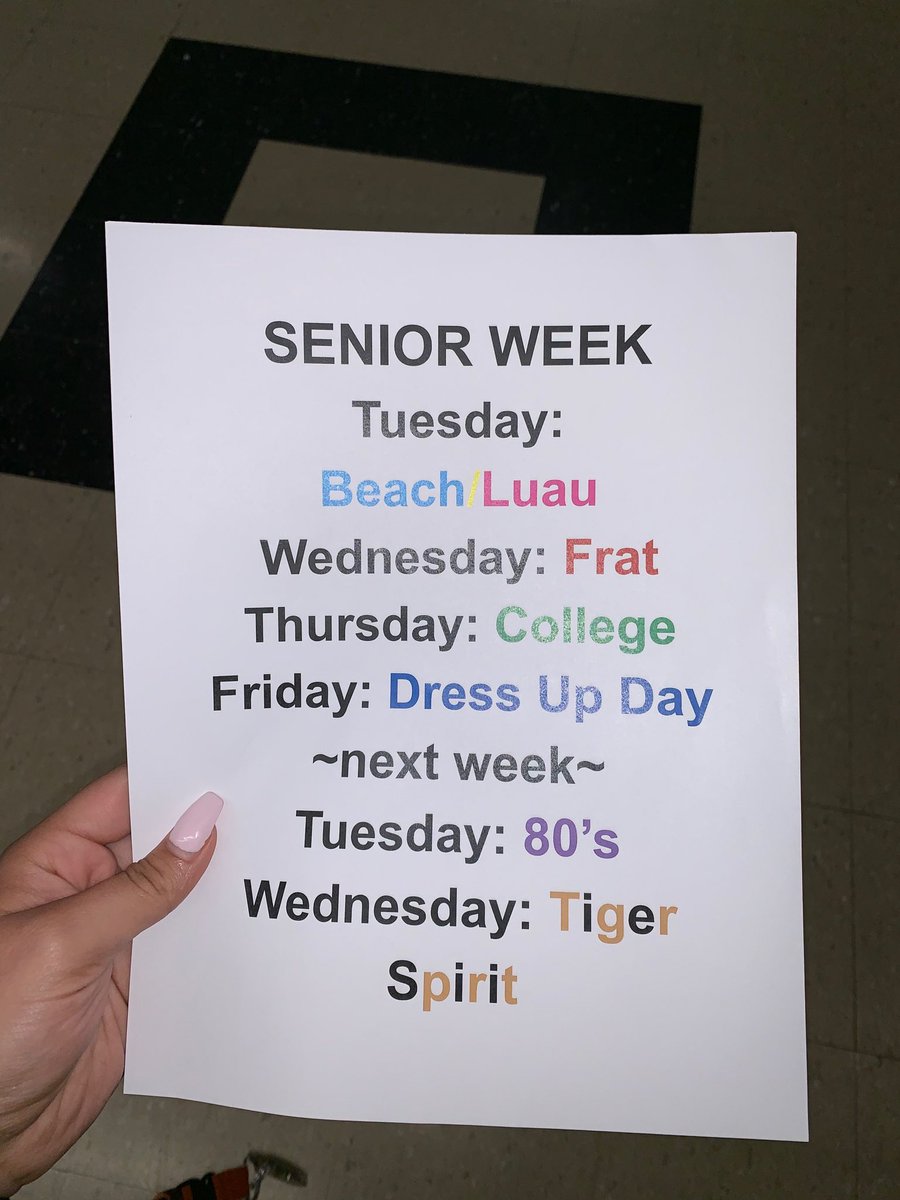 SLHSClass_2019's tweet photo. YO YO YO LISTEN UP SENIORS!!! ITS SPIRIT WEEK HERE ARE THE DAYS LETS GO OUT WITH A BANG!!!! best class to walk through that place for sure so prove it!!!🤩 https://t.co/avGqceeh9F