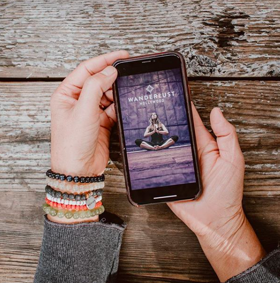 Did you know, there’s an app for that?!
The <a href="/WanderlustHLWD/">Wanderlust Hollywood</a> app is your go-to for checking the class schedule, teacher bios, workshops &amp; trainings. Perfect for signing up on the go!

Plus, check out the Wanderlust TV app to stream at home practices, meditations, and more!