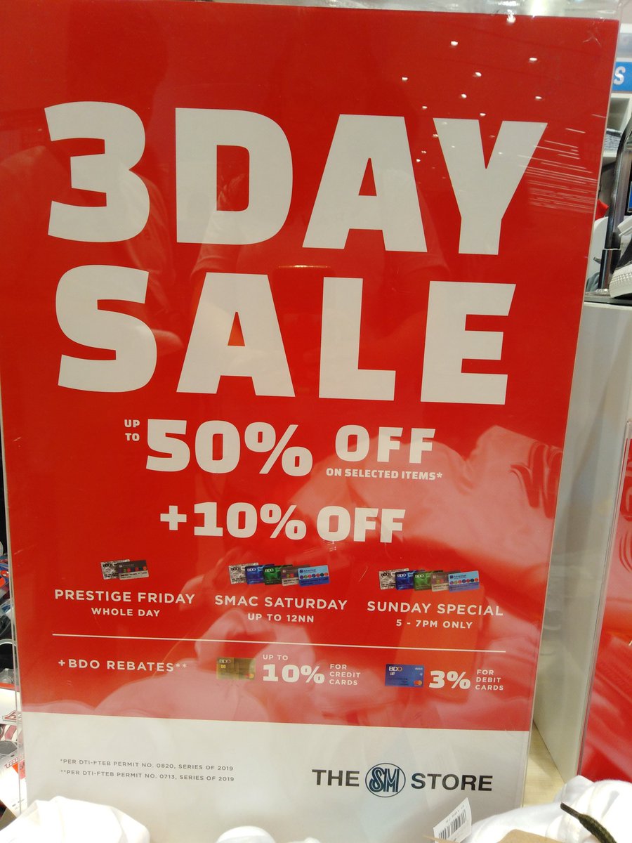 ner1's tweet photo. Not sure if this is just an oversight from @smsupermalls. Handed the debit card at the counter but was disappointed when I didn't get the additional discount bec of min purchase. I hope future posters would have proper info. Anyway still thankful for the 10% discount though. :) https://t.co/ddMgKsy2nV