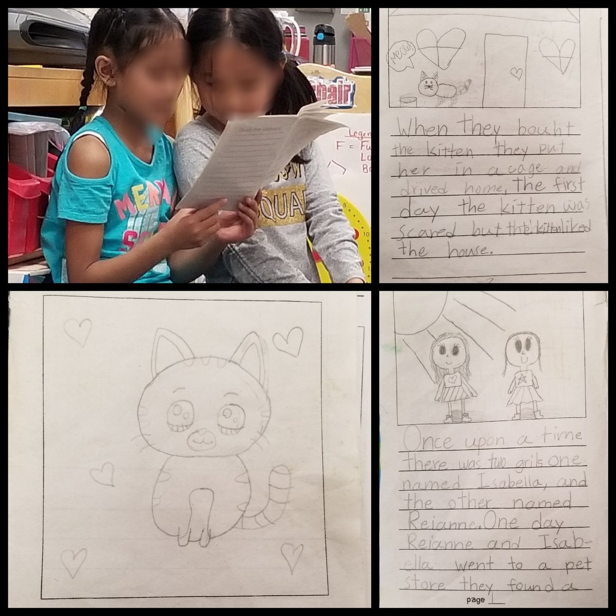 Msparkatlang's tweet photo. This week at RJ Lang, uninterrupted creative writing was in order.  They were free to publish peer collaborated work without teacher editing or suggestion. 😊 They presented their work with so much enthusiasm and pride! 😉

❤📃🖊📕✏❤📗
@AndreaSamartzis https://t.co/0WV57hCboq