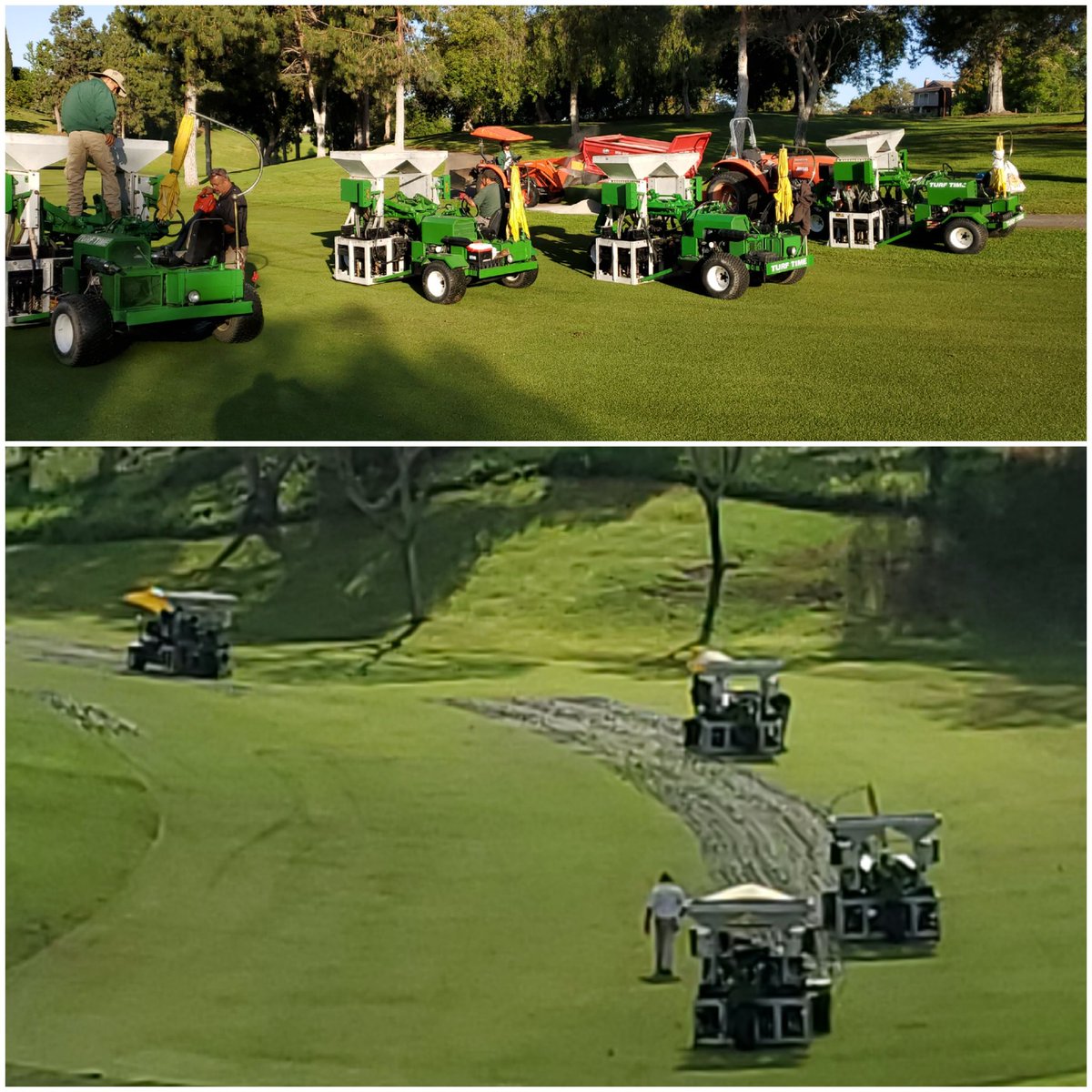 A little drill and fill today on some problematic fairways.  <a href="/turftimewest/">Turf Time West</a>