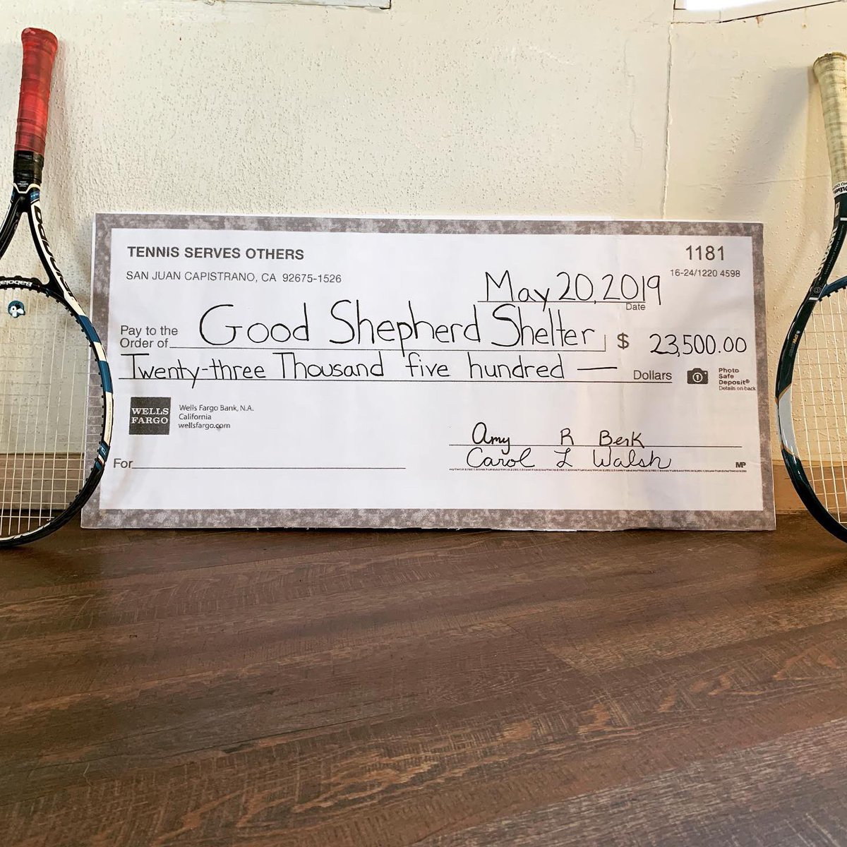Thank you so much to <a href="/TennisServes/">Tennis Serves Others</a> for your generous donation to help us develop a brand new Adult Learning Center for our amazing moms!