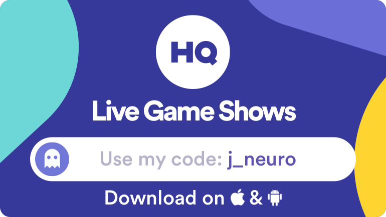 JNeuro's tweet photo. Play live game shows and win cash prizes with me on HQ Trivia. Use my code 'j_neuro' to sign up! https://t.co/y4jXIeaSQ0 https://t.co/qPOt7OwAVP
