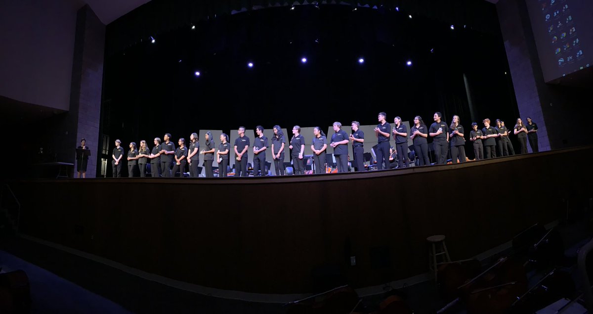 Clark_Orchestra's tweet photo. 8th grade recognition on our last concert of the year today! It has been a great journey! 🎻🖤💛 #fisdfineartsleads https://t.co/WIc8YNO0ej