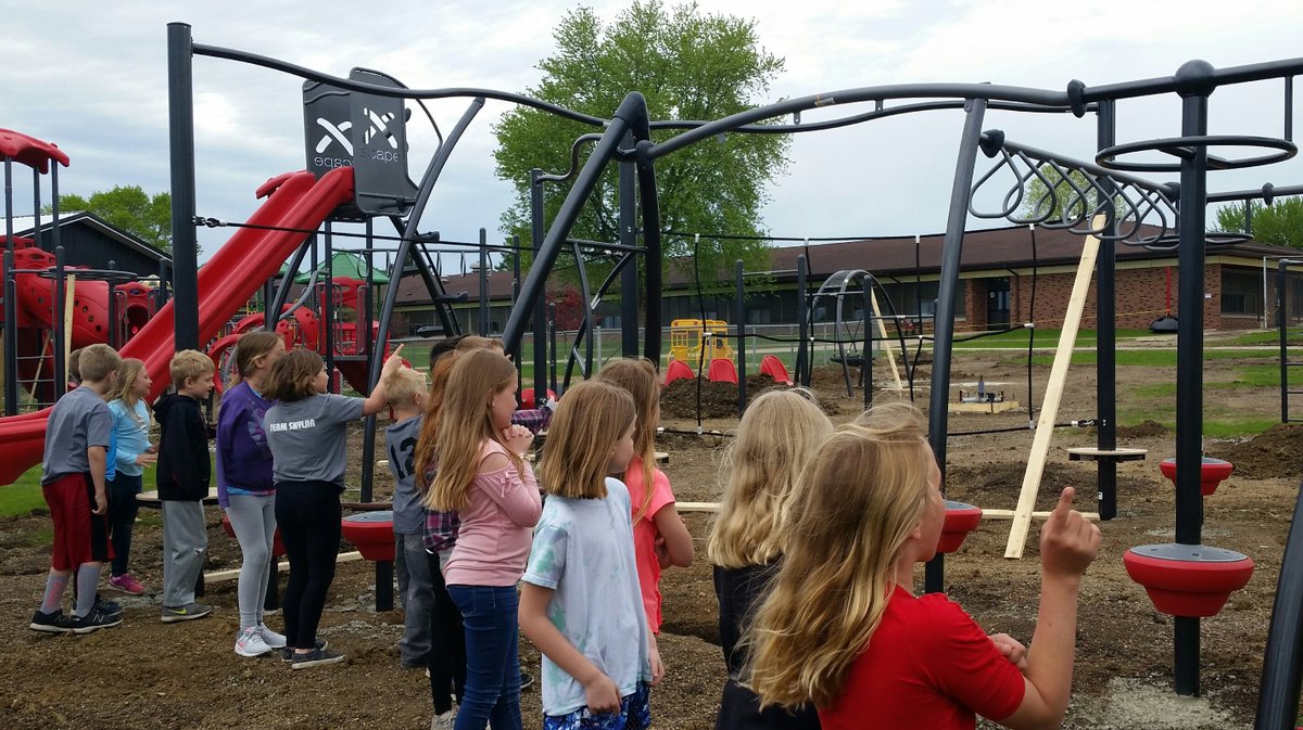 Students enjoyed taking a tour around their new playground. They are already making plans for the first time they get to use the new equipment. #HuskyNProud <a href="/NPElemSchool/">NP Elementary</a> <a href="/NPHuskies/">Nashua-PlainfieldCSD</a>