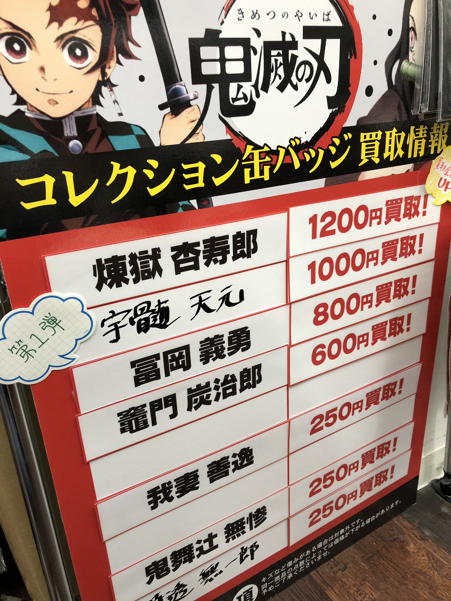 K Books キャラ館 ジャンプ 鬼滅の刃 コレクション缶バッジ 煉獄 杏寿郎 10円買取 富岡 義勇 800円買取 竈門 炭治郎 600円買取 ピンの絵柄のみ 買取価格上がりました ドシドシお持ち込みお待ちしています Kbooks 池袋 高価買取 K Books キャラ館 ジャンプ 鬼滅の刃 コレクション缶バッジ 煉獄 杏寿郎 10円買取 富岡 義勇 800円買取 竈門 炭治郎 600円買取 ピンの絵柄のみ 買取価格上がりました ドシドシお持ち込みお待ちしています Kbooks 池袋 高価買取