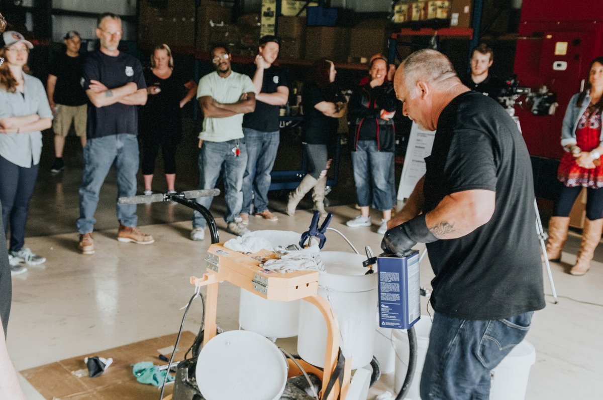 runyonsurfprep's tweet photo. Thank you to our vendors and customers for making last Friday's training so successful!
#WeAreRunyon #RunyonSurfacePrep #training #cps #metzgermcguire #tennant #RunyonTrainingCircuit #concretepolishing #euqipmentmaintenance @CPSXACT @tennantco @USSaws @JointsFill https://t.co/0gTN59JdBW