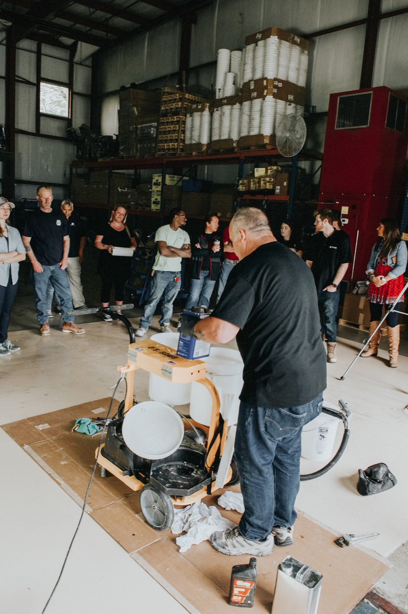 runyonsurfprep's tweet photo. Thank you to our vendors and customers for making last Friday's training so successful!
#WeAreRunyon #RunyonSurfacePrep #training #cps #metzgermcguire #tennant #RunyonTrainingCircuit #concretepolishing #euqipmentmaintenance @CPSXACT @tennantco @USSaws @JointsFill https://t.co/0gTN59JdBW
