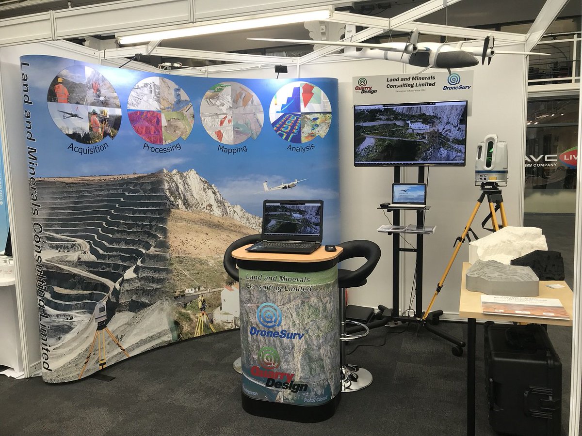 We're ready for @GEOBusinessShow with <a href="/quantumdrones/">Quantum-Systems</a> Trinity and <a href="/TeledyneOptech/">Teledyne Optech</a> Polaris.  #LiDAR #Drone #Survey.  Visit us on stand B11 in 'The Drone Zone' to discuss remote geological and geotechnical mapping services.