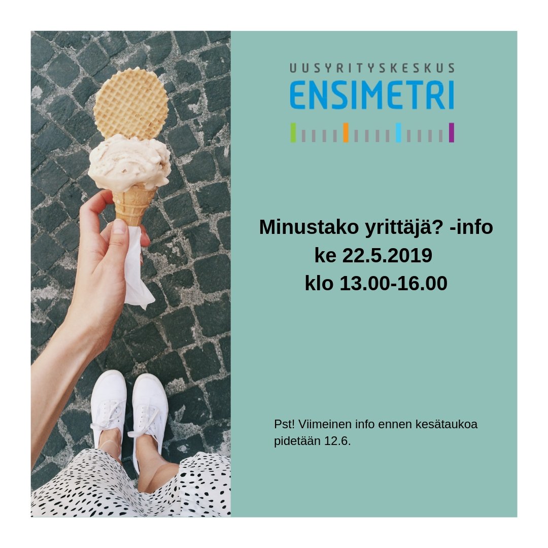 Ensimetri1's tweet image. Ilmoittaudu heti Minustako yrittäjä?- infoon! lyyti.in/minustakoyritt… Info on avoin ja maksuton tilaisuus kaikille yrittäjyydestä kiinnostuneille. Tervetuloa Kehräsaareen #PirkanmmaanYrittäjät toimistolle. #ensimetri #alkavayrittäjä #yrittäjyys #tampere #info