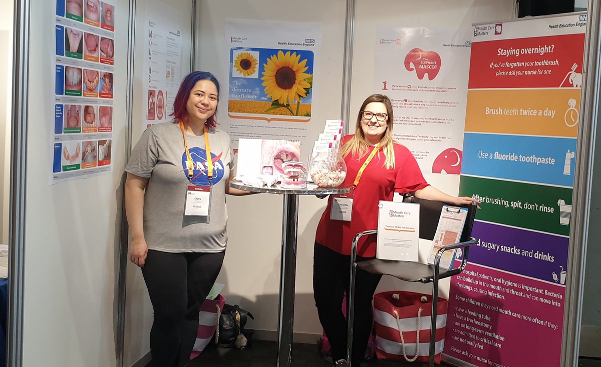Sam_MCM_Lead's tweet image. Were back at #RCN19 flying the #MouthCareMatters and #MiniMouthCareMatters come visit our stand E19 to talk about improving mouth care where you work! 🦷👅 @MCM_HEKSS @MiniMouthCareM1