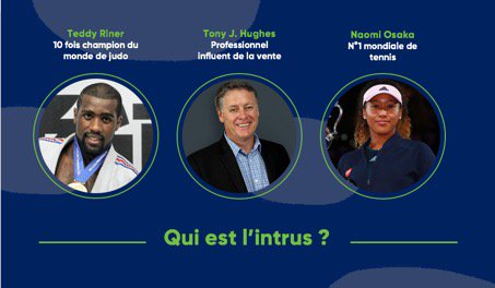 SmartHandsOn_FR's tweet photo. À vos marques... prêts ?... Trouvez ! 
Qui de @tonyjhughes @teddyriner et @Naomi_Osaka_ n'a pas sa place sur cette image ? 
Vous avez 5 heures pour trouver la réponse !
On est sympas on vous donne un indice : veillez à ne pas confondre l'évidence et la vérité ! 😉 https://t.co/Q1f0LomcMU
