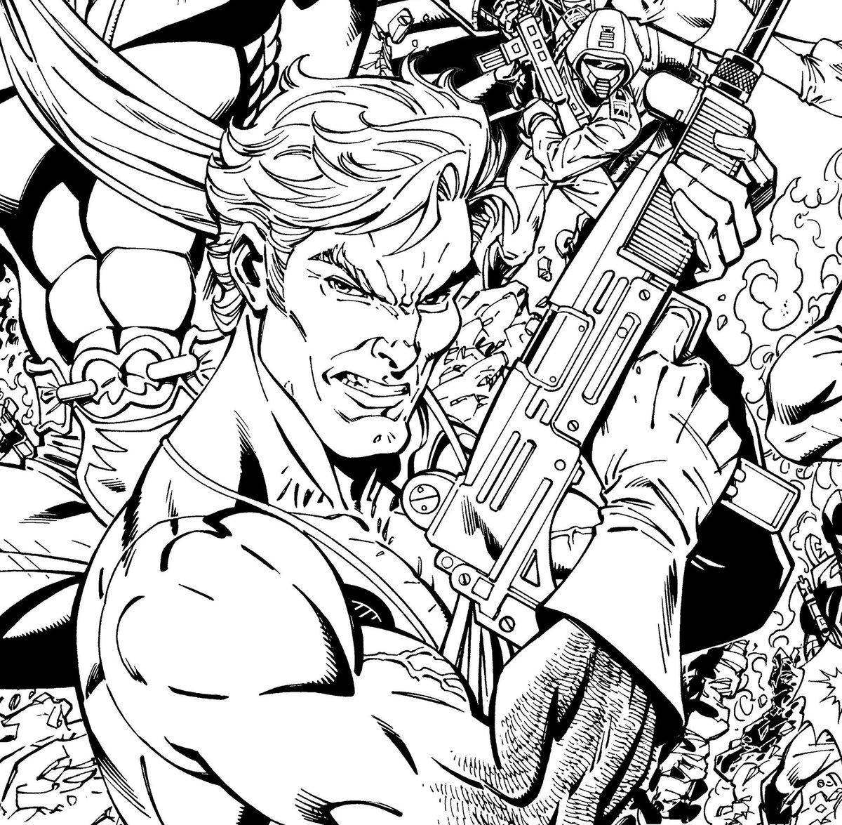 SebastianArtist's tweet photo. Work in progress!! G.I. JOE ✍🏻Amazing line by @johnroyle_art ✍🏻Inks by #JagdishKumar 🎨Colored by me .
.
#sebastiancheng #makingcomics #colorist #gijoe #cobra #xamot #tomax #pinup #comic #yojoe #gijoecomics #gijoecommunity #gijoeart #gijoeclub #gijoeclub https://t.co/jrTl8DARiN