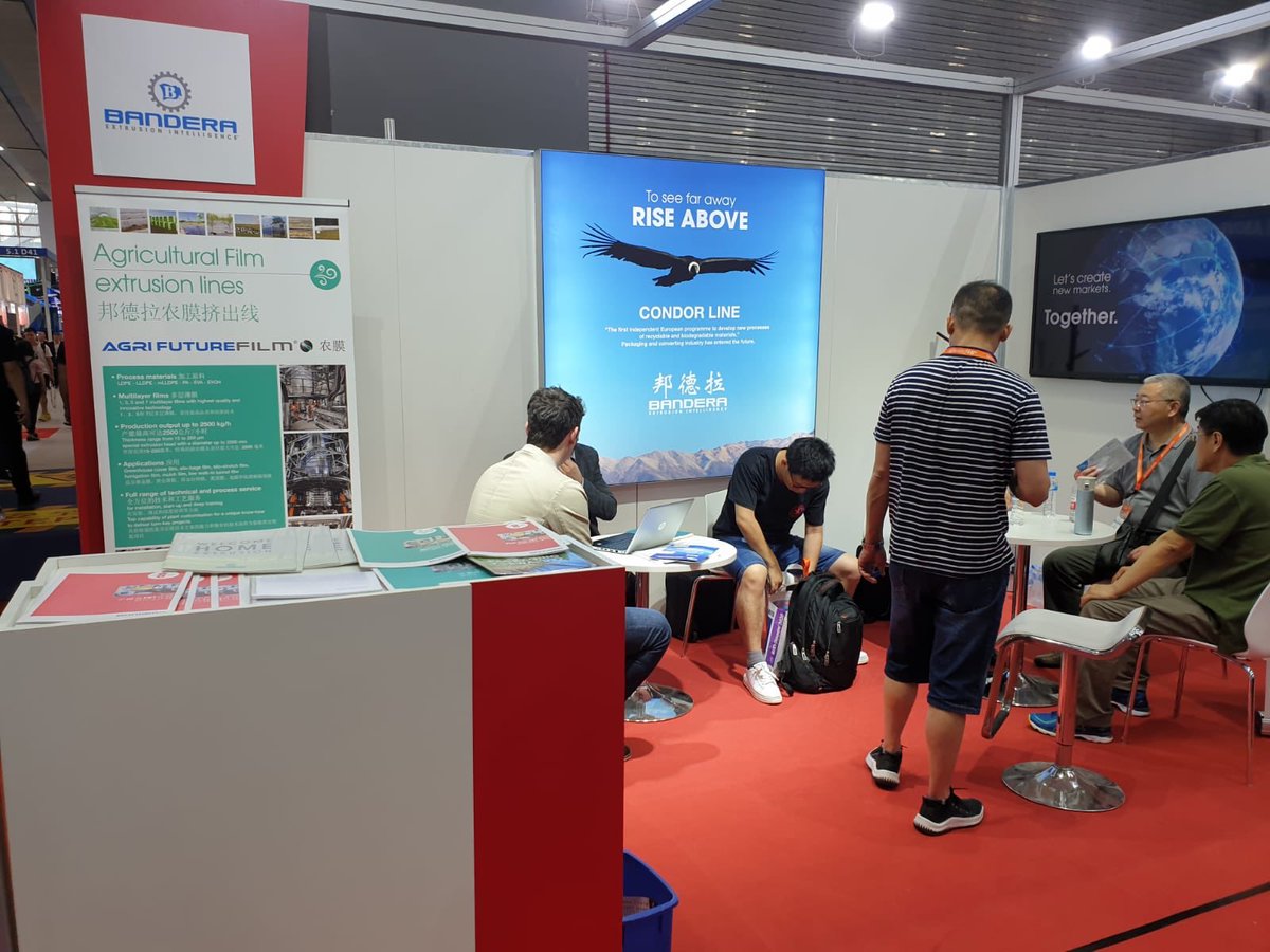 banderaontheweb's tweet photo. Chinaplas 2019 21-24 May, visit our booth 4.1T41 @ Italia Pavillion for #CondorLine the future of #Extrusion #Machinery | #flatdie #blownfilm #polymers #biopolymers #bioplastics #plastics https://t.co/4AzrueYX2N