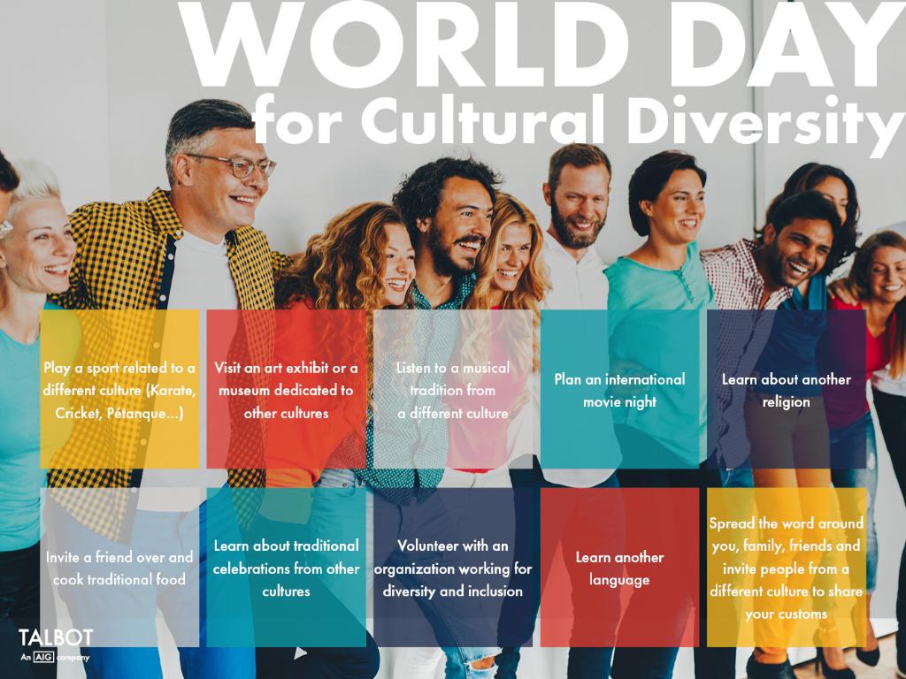 TalbotUnderwri1's tweet photo. Time to celebrate - happy World Day for Cultural Diversity and Inclusion from all of us at Talbot!!
https://t.co/V4h29pvfCb https://t.co/hOPfTy1PQW