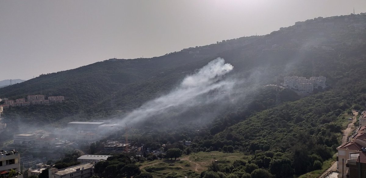 NanMaroun's tweet photo. Live...  Beit Mery municipality burning waste. From the smell, we can tell plastics are included. No windows can be opened. @fady_jreissati @Ziad_AC https://t.co/738a7soFSy