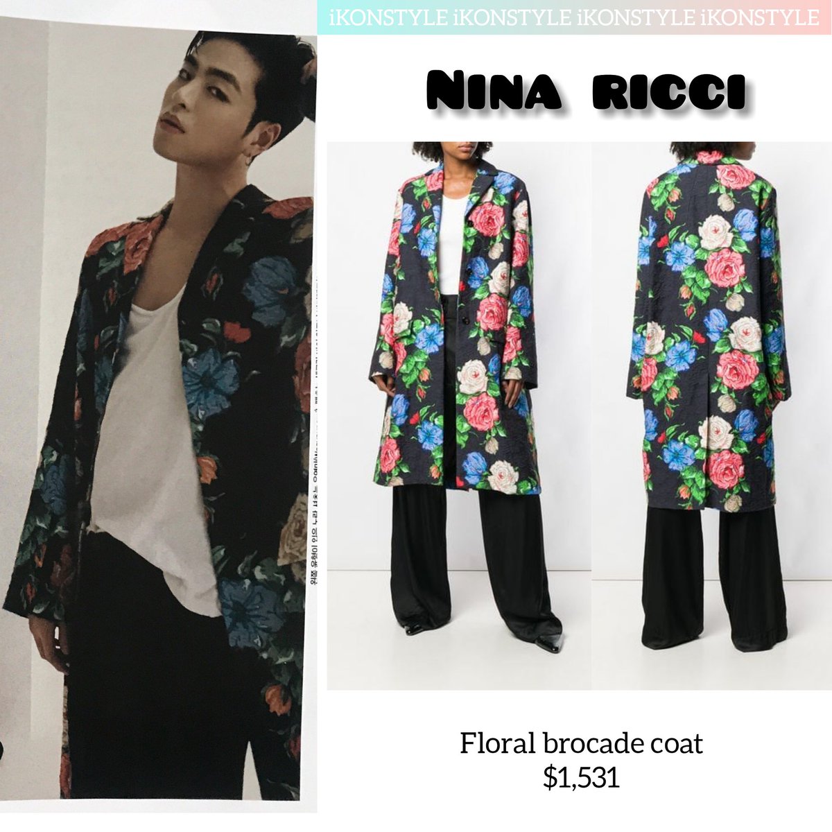 iKONSstyle's tweet photo. 《JU-NE》 Vogue Korea

☆Nina Ricci
•Floral brocade coat
•$1,531

•Scan by ©hotbarbae
#Junhoe #iKON https://t.co/AHxOtCpjpM