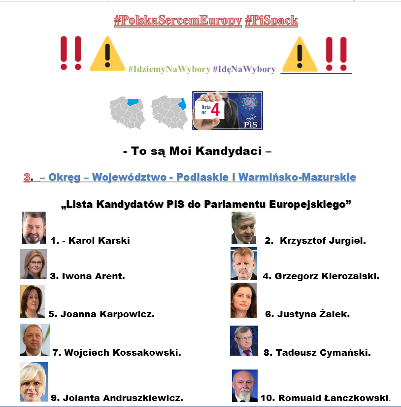 emilabogusz1958's tweet photo. .Na tej liście - 4⃣ są ludzie
- Wykształceni, mądrzy,Uczciwi ... i KOCHAJĄCY Polskę i Polaków.
@profKarski. #Jurgiel
@IwonaArent #Kierozalski #Karpowicz #Żalek
@KossakowskiWo
@CymanskiTadeusz #Cymański
#Andruszkiewicz #Łanczkowski https://t.co/7rfcGiqNWa