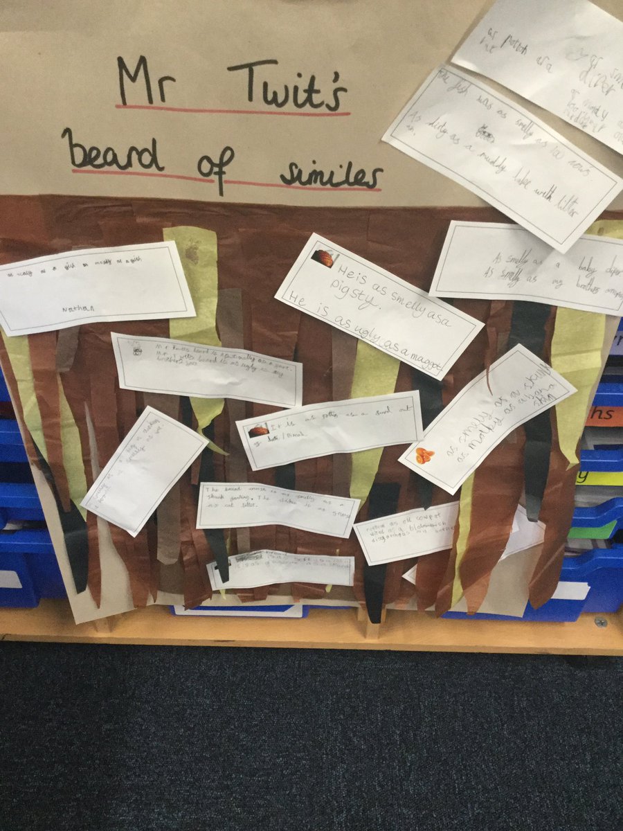 dimchurch's tweet photo. Interview went well yesterday. Children and staff loved the lesson. @roald_dahl #mrtwit #similes #adjectives #rottenfish #sardines #dirtybeards #hairyjungle #whatitaughttoday #primaryrocks #whyiloveteaching #EduTwitter #thetwits https://t.co/fEnEtIEJBi