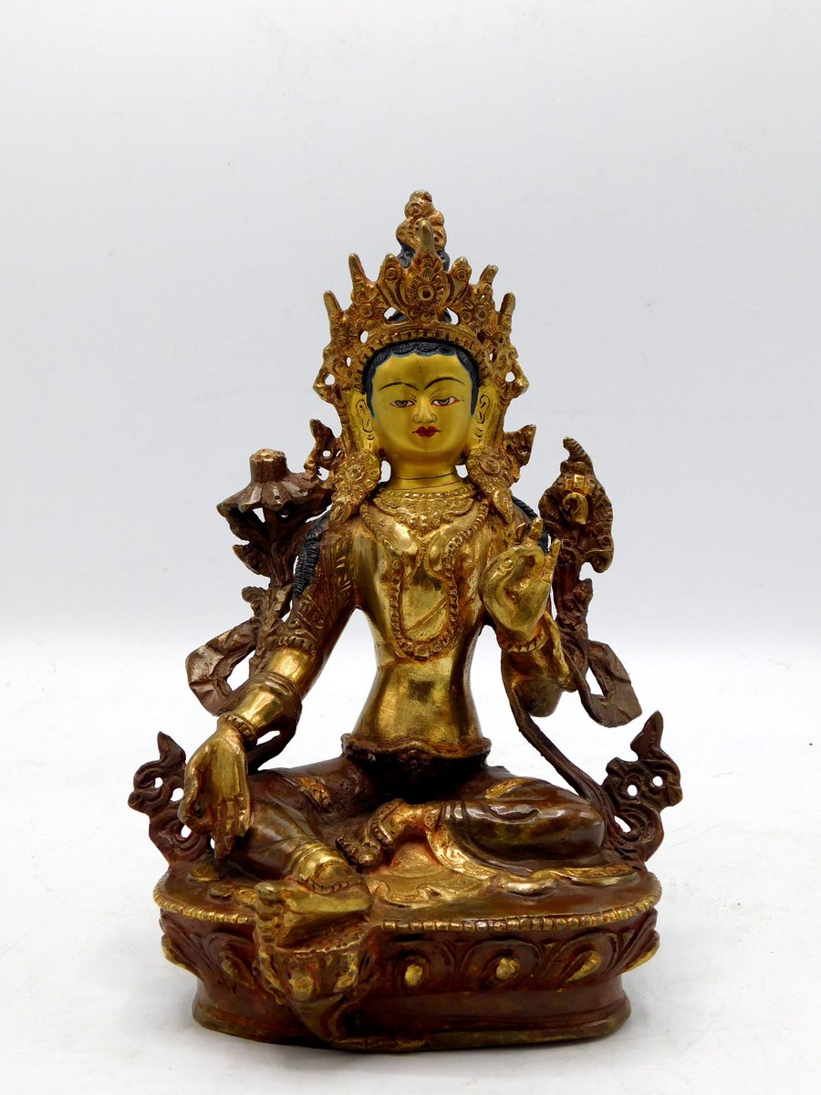 craft_nepal's tweet photo. Excited to share the latest addition to my #etsy shop: Green Tara Goddess Gold Plated Beautifully Hand Crafted Metal Statue - Handcrafted Home Decoration https://t.co/Lle9Ho3wy0 #everythingelse #religious #gold #bronze #tarametalstatue #metalstatue #minitarastatue https://t.co/jV1q4F52iO