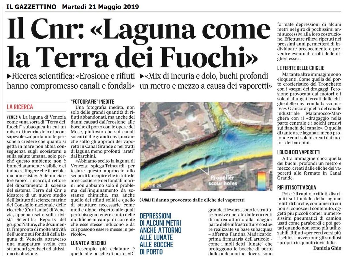 MasterAmbiente's tweet image. VENEZIA "La laguna dopo l’ecografia del CNR è come la  TERRA DEI FUOCHI"