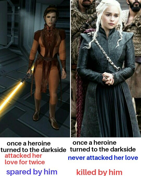 💔💔💔 #kotor #GameofThrones #StarWars #DaenerysTargaryen #BastilaShan