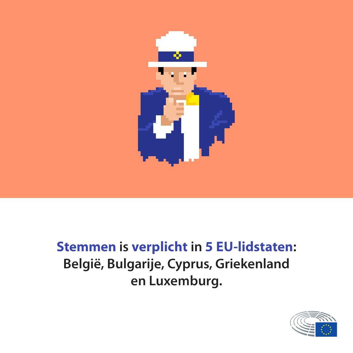 Europarl_NL's tweet photo. Op 23 mei kun je stemmen bij de Europese Verkiezingen. In Nederland is dat niet verplicht, maar in 5 andere EU-landen wel!  🇧🇪🇧🇬🇨🇾🇬🇷🇱🇺
#EP2019 #ikstemdezekeer #thistimeimvoting https://t.co/w2gHhQHszs