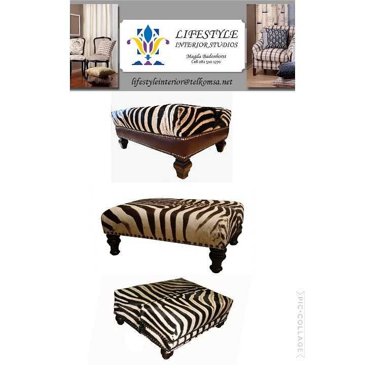 Lifestyle Interiors. Ottomans done in all shapes and sizes. Cell: 082 510 1770