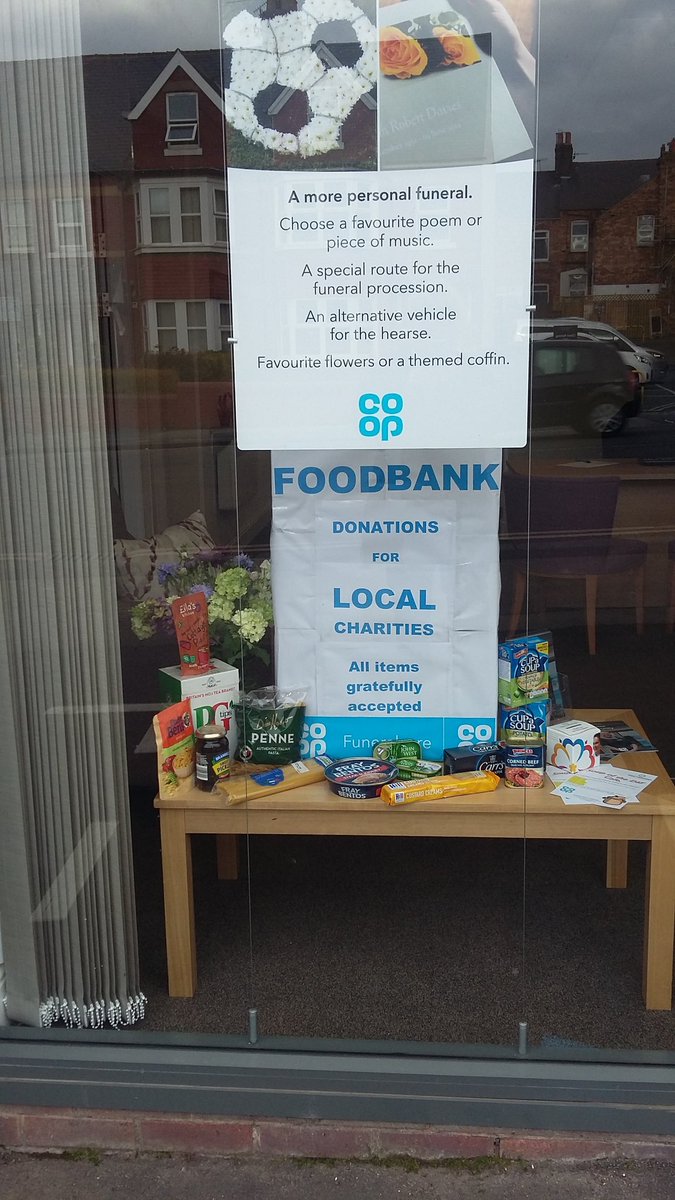 SaraN_FD_COOP's tweet photo. Letting our community know we are helping local foodbanks to continue with the much needed service they provide. Thank you to everyone for their donations. The charities really appreciate it! #community #TheCoopWay #Coopfuneralcare https://t.co/2yZ74AI9zi