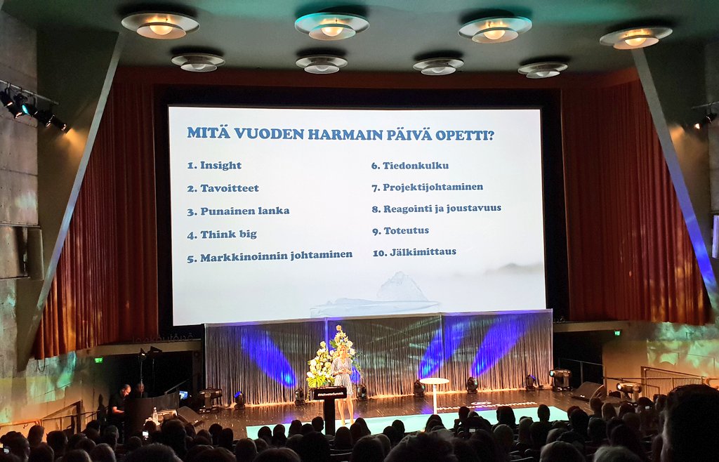 sinisuutari's tweet photo. Vuoden harmain päivä -kampanjasta kertyi paljonkin oppeja, ja jälkimittauksen (tulosten analysoinnin) tärkeyttä ei voi liikaa korostaa, sanoi @EevaIgnatius. Ilmeisesti kertyi niitä tuloksiakin 👍 #MeltwaterSummit https://t.co/4oJE8HSjHp