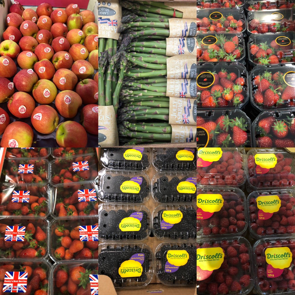johnhenshalls's tweet image. Some nice fresh fruit and asparagus !