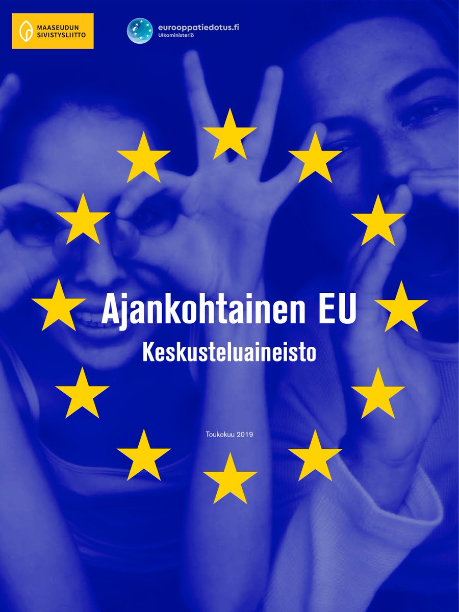 Ajankohtaista! Kevään aikana olemme tuottaneet napakan #EU-digiaineiston yhteistyössä @msl_fi kanssa. Turvallisuus, ympäristö, ruokaturva ja arktinen politiikka esillä. Kiitos @AinoHeikkila ja kumppanit @PYlisel co. Paketti täällä (optimoitu tabletille): eu-opintoaineisto2019.e2.fi/ajankohtainen-…