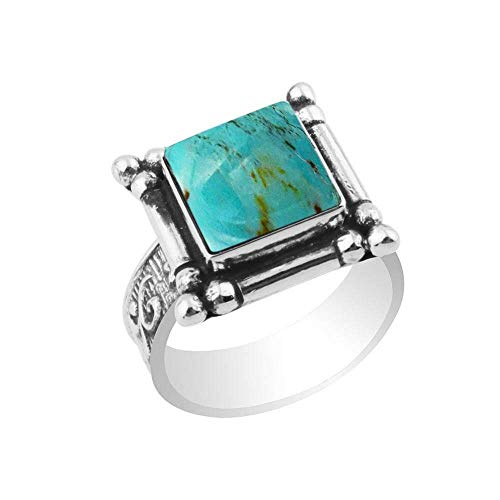 5.40ctw, Genuine #Turquoise Square & 925 Silver Overlay #Handmade #Rings. More Here: amzn.to/2HLxtKj #boutique #turquoiserings #ootd #shoppingonline #silver925 #accessories #bohovibes #instaaccessories #nailsofinstagram #westernboho #westernlifestyle #bohogypsytribe