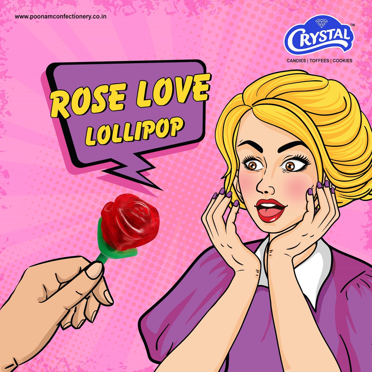 Crystal68580002's tweet photo. Rose Love Lollipop 

#poonamconfectionery #Lollipop #Roselove #JellyBlast #Jelly #Crystal #StrawberryCandy #caramelcandy #Toffee #Candy #Cookies #Ahmedabad #Gujarat
https://t.co/cV7QTe3Bsw https://t.co/9NZPdRsill